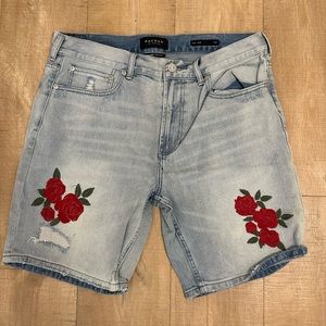 Mens Graphic Jean Shorts